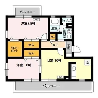 トリニシティ参番管【2階】の間取り