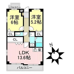 リバーサイドヴィレッジII【3階】の間取り