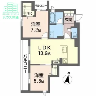 シャーメゾン リバーダイヤ【3階】の間取り