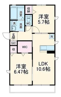 メゾンはなの木【1階】の間取り