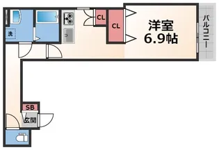 クリエオーレ長瀬【2階】の間取り