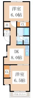 ハイフラット赤堤【2階】の間取り