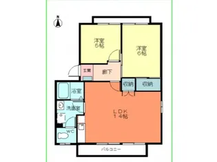 フレグランス長尾【2階】の間取り