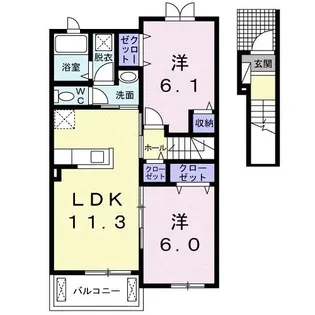ニューグレイス【2階】の間取り