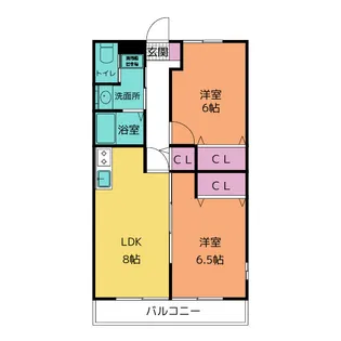 セシルコートKAKISAKI【1階】の間取り