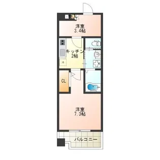 ドゥスプランドゥール【10階】の間取り