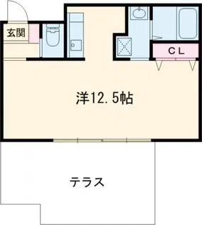 リラクセ大枝【1階】の間取り