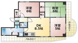 ERcourt住吉川【3階】の間取り