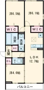 セレスティア西加平【1階】の間取り