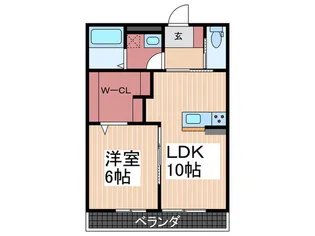 仮)阿賀中央3丁目新築アパート【2階】の間取り