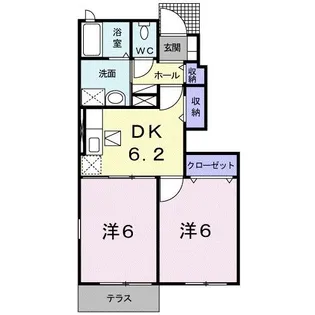 サンシャイン・ノマ B【1階】の間取り