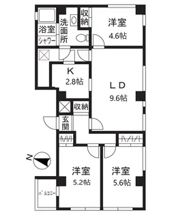プラスリノ三軒茶屋【2階】の間取り