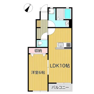 フォレスト備前原B(西棟)【1階】の間取り