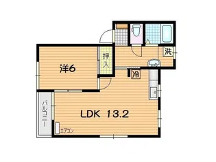 ミューゼヒロ B【2階】の間取り