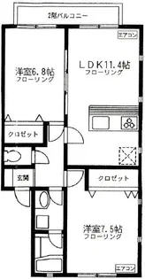 ノーブルスクエアIII【2階】の間取り