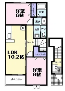 プラシードII【2階】の間取り