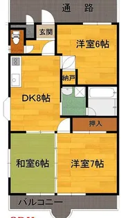 アミューズマンション【4階】の間取り