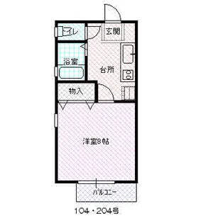 HILLS佐和A【2階】の間取り