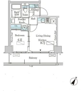 パークアクシス横濱大通り公園【6階】の間取り