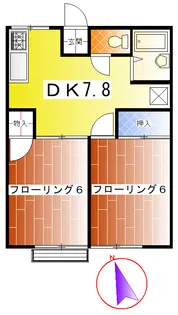 ハイツつくし野【2階】の間取り