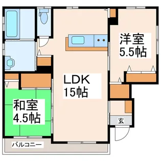 アーバンカサート【1階】の間取り