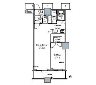 東京都中央区勝どき6【マンション】の間取り