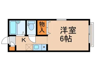 キ-トン1R【2階】の間取り