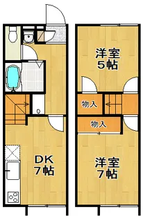 レオパレスローズパイン【1階】の間取り