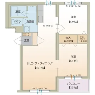 アンソレイユ【2階】の間取り