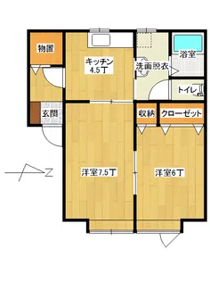 ピアチェーレ・ウーノ【1階】の間取り