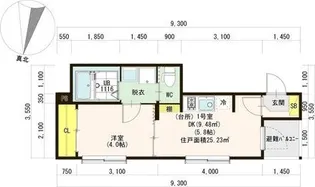 ハーモニーテラス大今里III【3階】の間取り