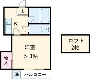 レオパレス南野【2階】の間取り