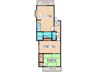 ドミ-ル渋沢【2階】の間取り