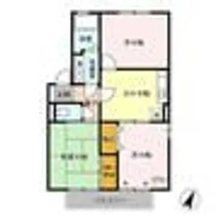 埼玉県行田市富士見町2【アパート】の間取り