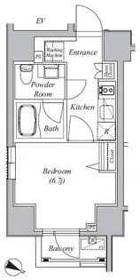 Casa Splendido La plus 元赤坂【1階】の間取り