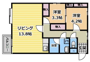 プレジデント北金沢【5階】の間取り