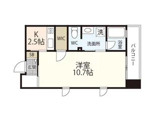 ラゾプレイス己斐【3階】の間取り