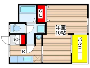 コスモ国立【1階】の間取り