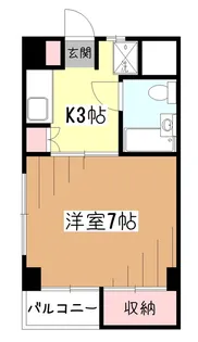 ハイツブルネット【1階】の間取り