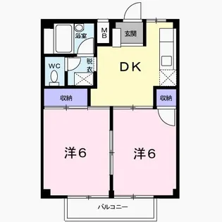 森谷コーポ【2階】の間取り