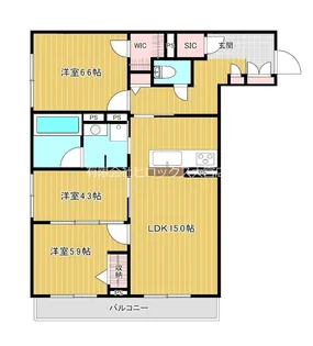 グランレーヴ宮原【2階】の間取り