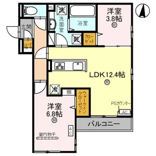 カーサルミノサ駒川【2階】の間取り