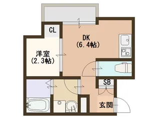 大阪府大阪市西成区花園北1【マンション】の間取り