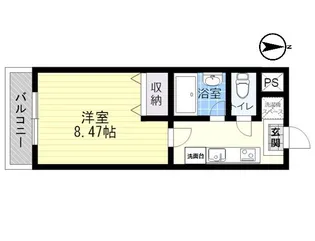 サン・ヒーローマンション亀川I【2階】の間取り