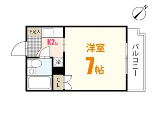 アメニティカネイチII【2階】の間取り