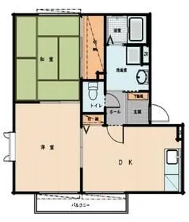 ハイツアミティエ B棟【2階】の間取り