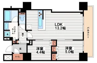 大阪府大阪市中央区東心斎橋1【マンション】の間取り