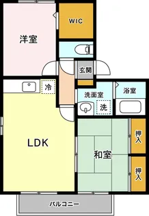 セジュールKAMI D【2階】の間取り