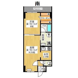 カルム・エ・ペ【1階】の間取り