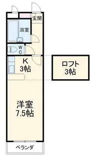 ツインズ立花【1階】の間取り